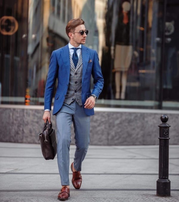 men's blue blazer outfit ideas