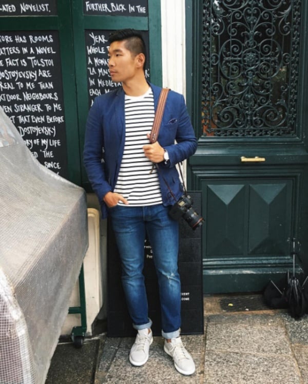 men's blue blazer outfit ideas