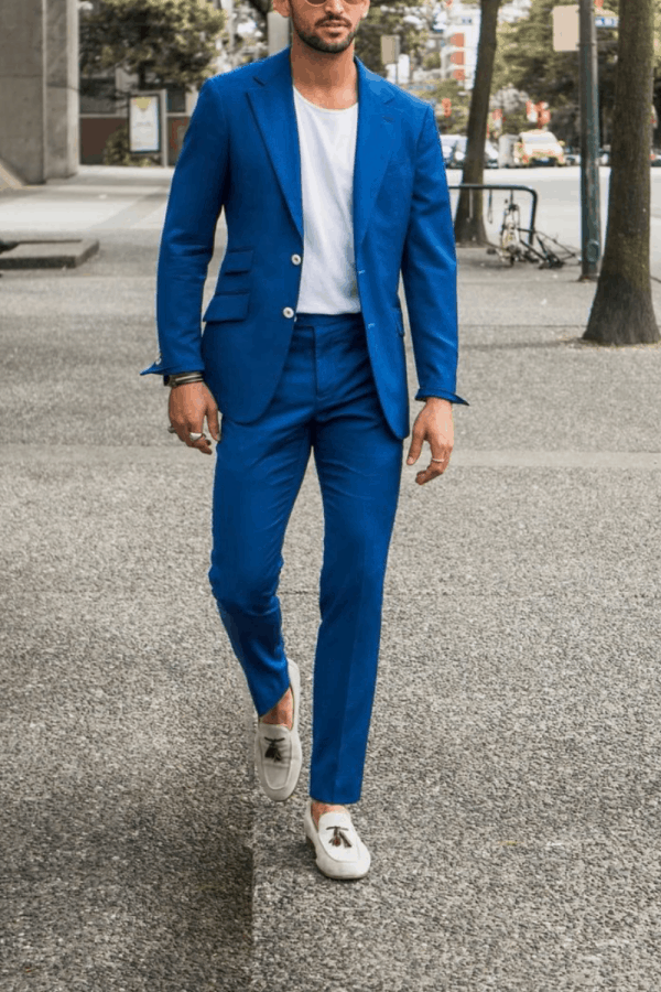 men's blue blazer outfit ideas