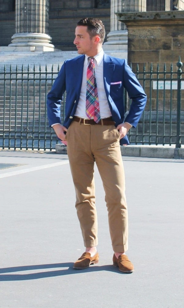 men's blue blazer outfit ideas