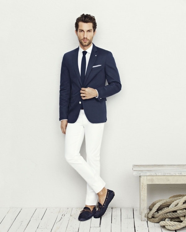 men's blue blazer outfit ideas