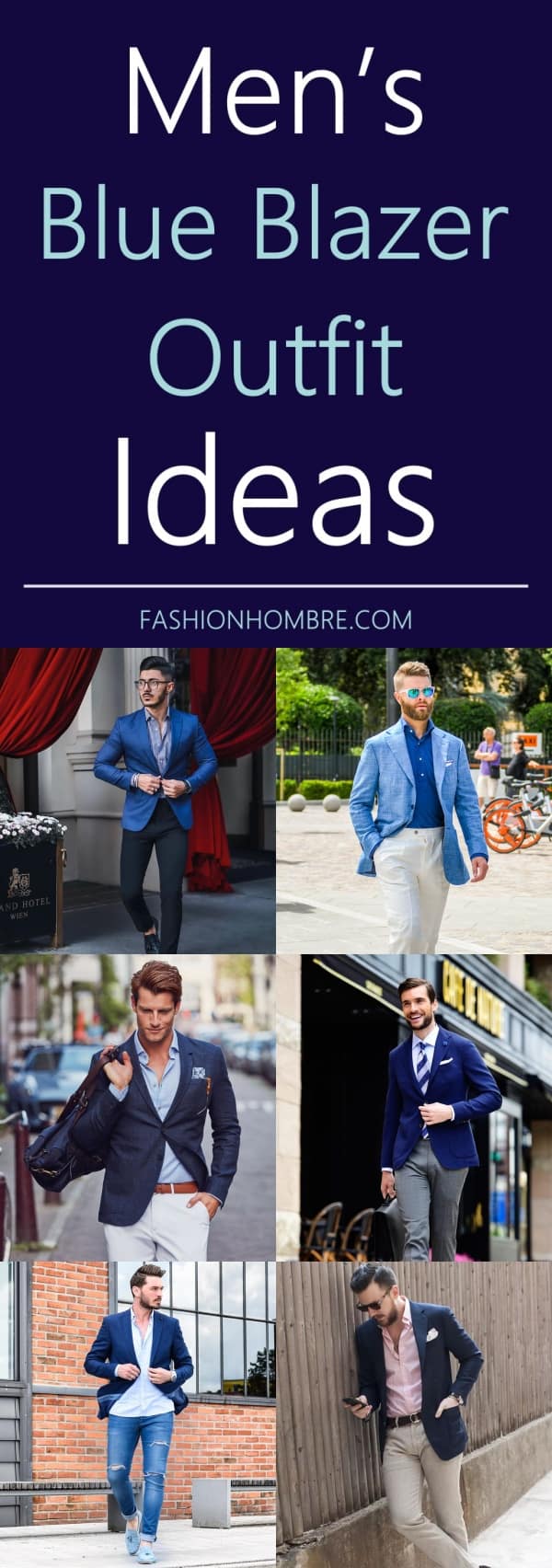 men's blue blazer outfit ideas