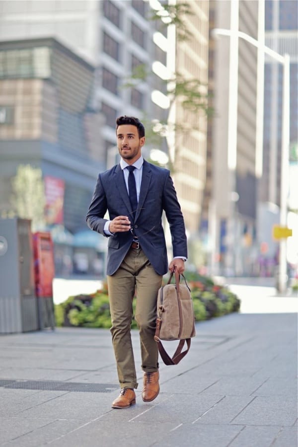 men's blue blazer outfit ideas