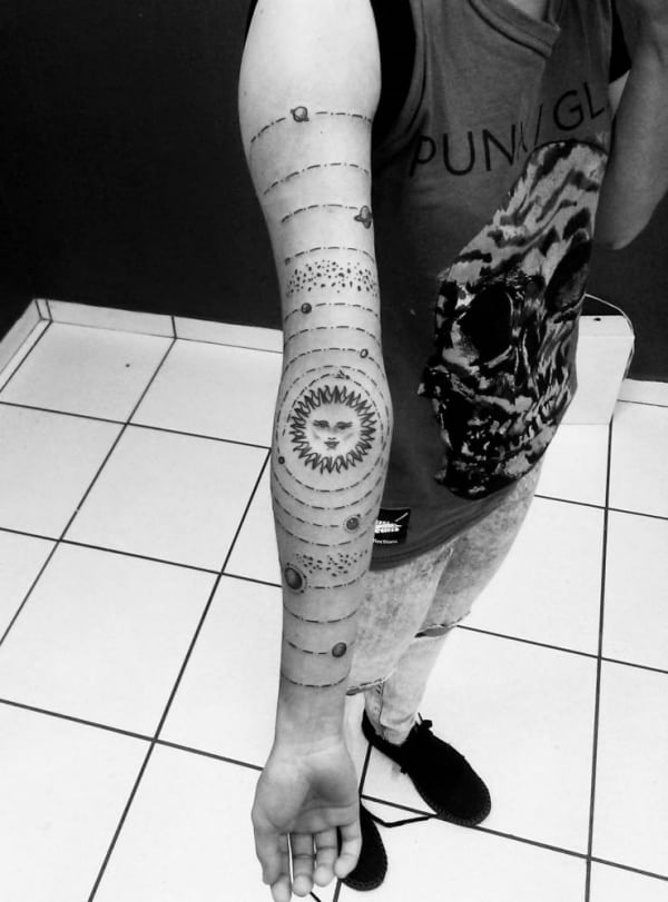 Amazing Solar System Tattoo Designs And Ideas With Meaning