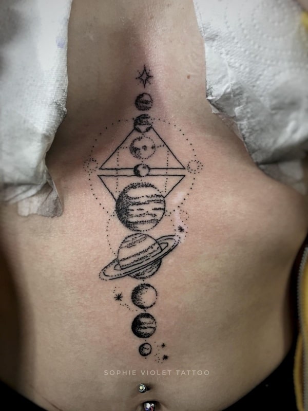 Amazing Solar System Tattoo Designs And Ideas With Meaning