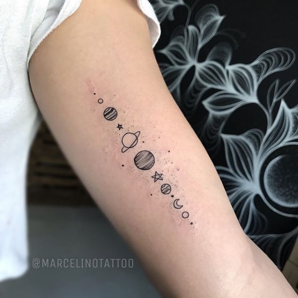 Amazing Solar System Tattoo Designs And Ideas With Meaning