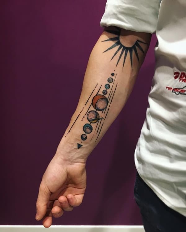 Amazing Solar System Tattoo Designs And Ideas With Meaning