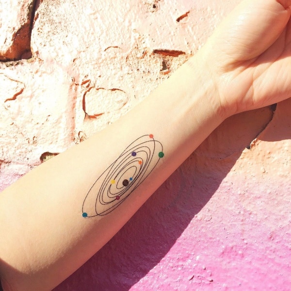 Amazing Solar System Tattoo Designs And Ideas With Meaning