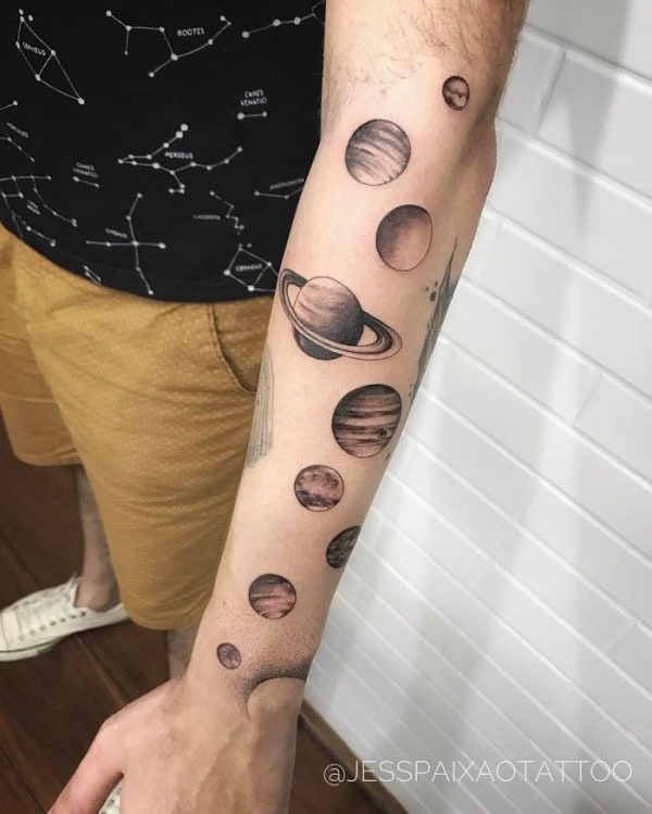 Amazing Solar System Tattoo Designs And Ideas With Meaning