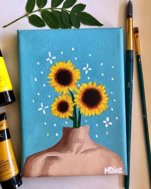  mini canvas painting ideas