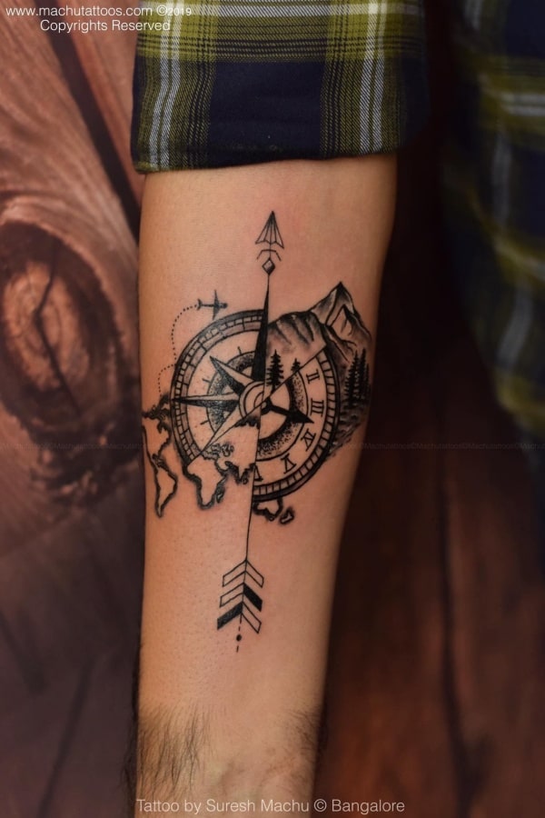 Tattoo uploaded by Nate  Nature tattoo  Tattoo Chiang Mai Black nature  whale wings waves ocean mountains compass dark abstracttattoo  tattooart ChiangMai thailand tattoochiangmai tattoostudiochiangmai   Tattoodo