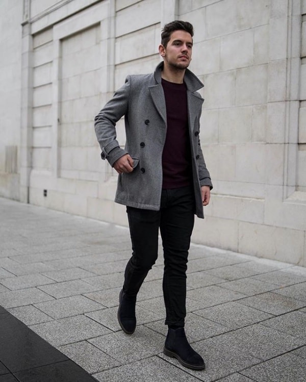 what to wear with black jeans men