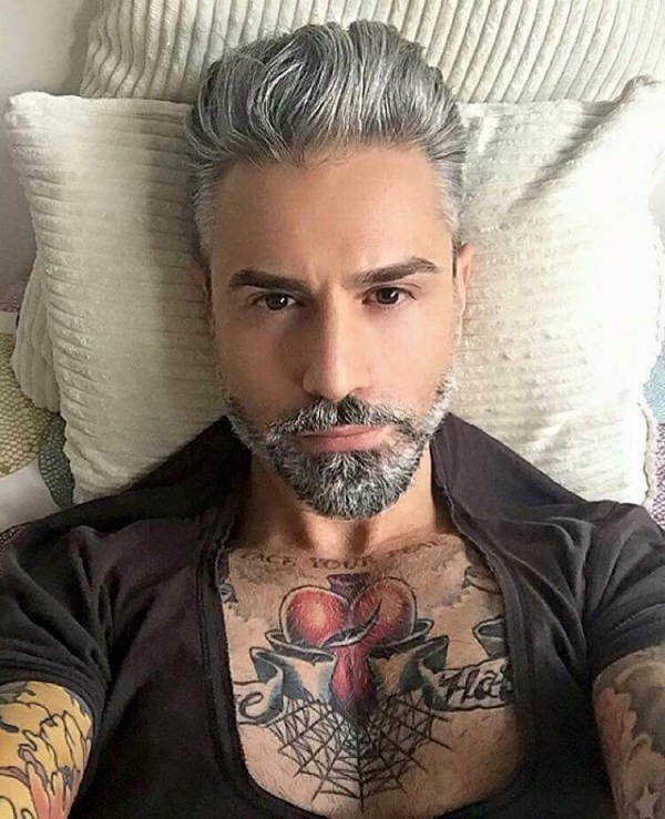 grey hairstyles for men