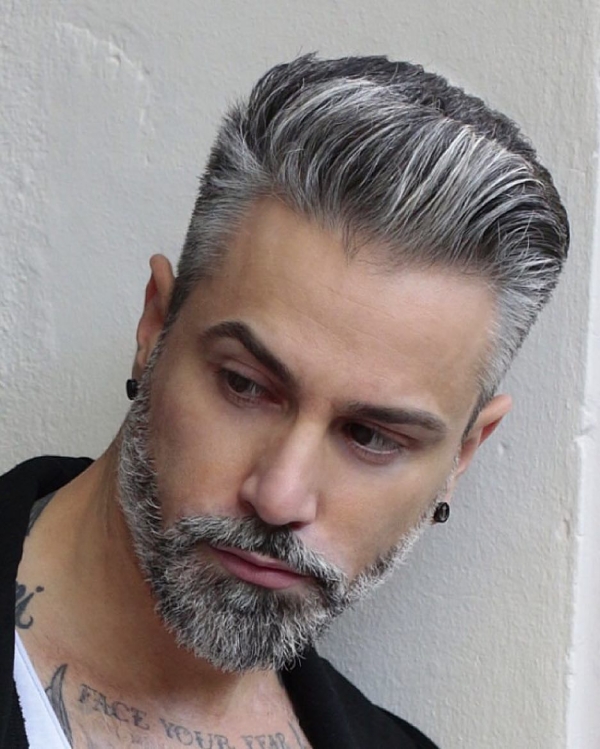 grey hairstyles for men