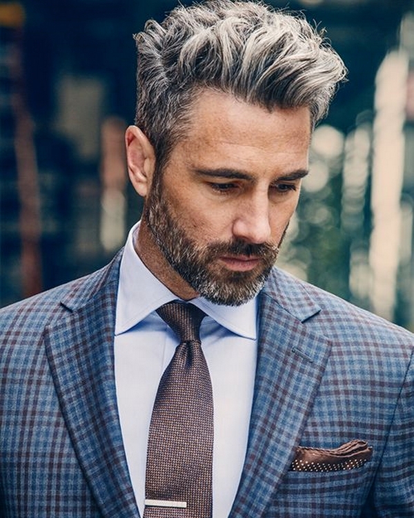 grey hairstyles for men