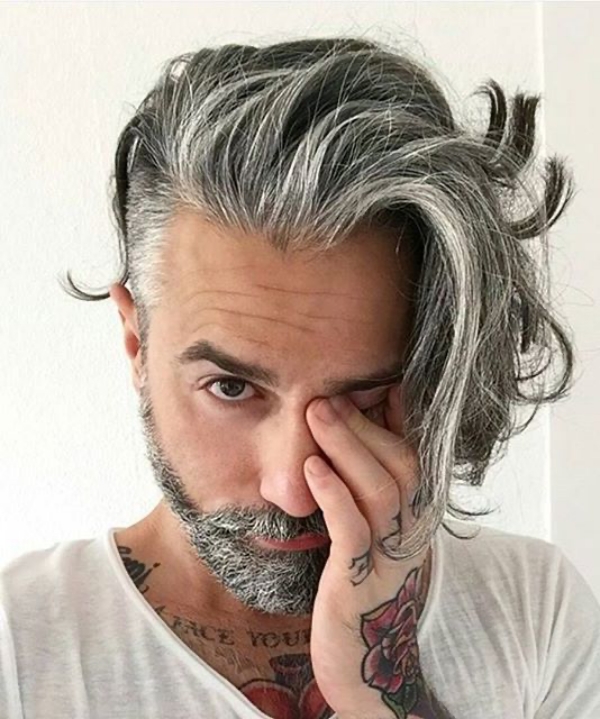 grey hairstyles for men