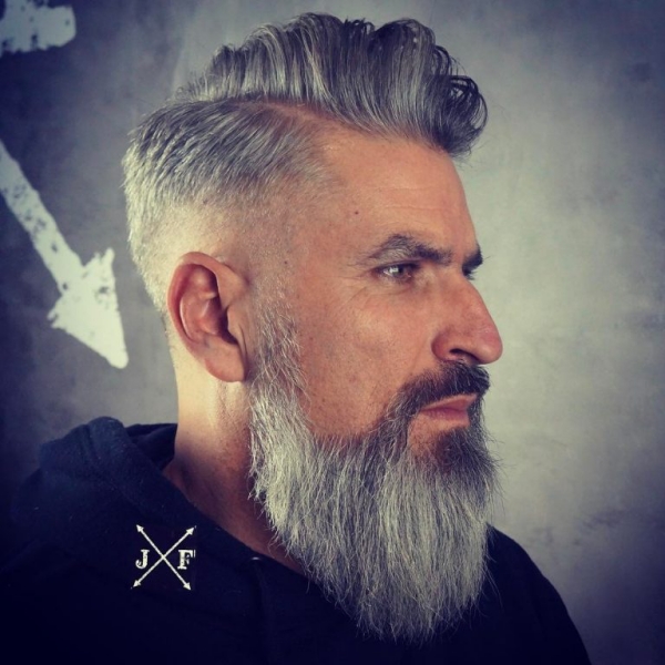 grey hairstyles for men