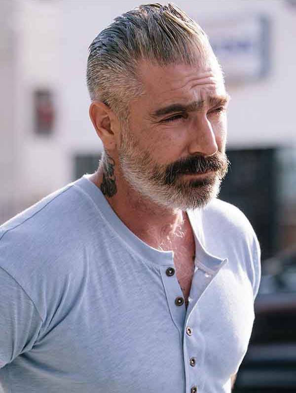 grey hairstyles for men