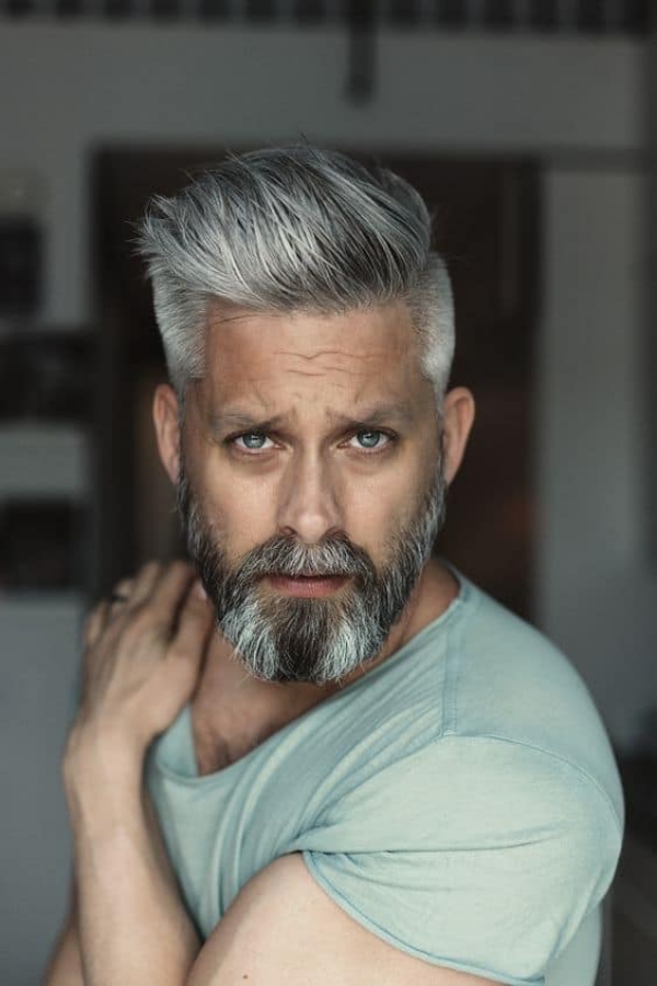 grey hairstyles for men