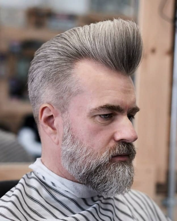 grey hairstyles for men