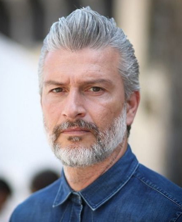 grey hairstyles for men