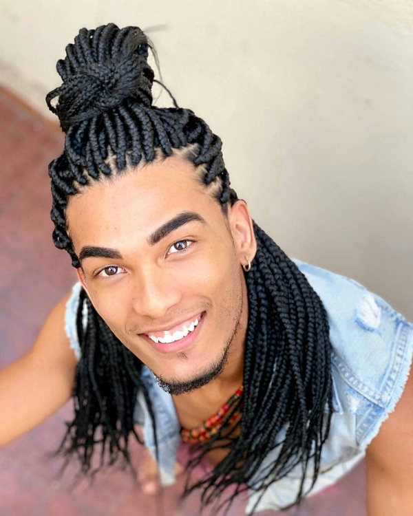 27 Cool Box Braids Hairstyles For Men in 2023 | Twist braid hairstyles, Mens  braids hairstyles, Braids with fade