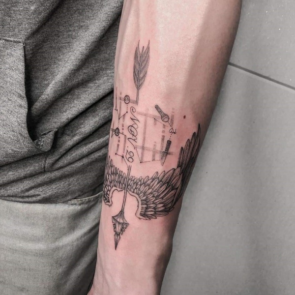 arrow tattoos for men