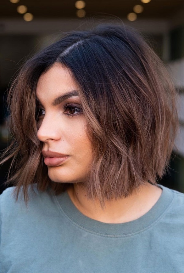 short hairstyles for fat faces and double chins