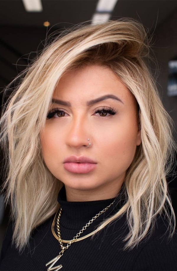 short hairstyles for fat faces and double chins