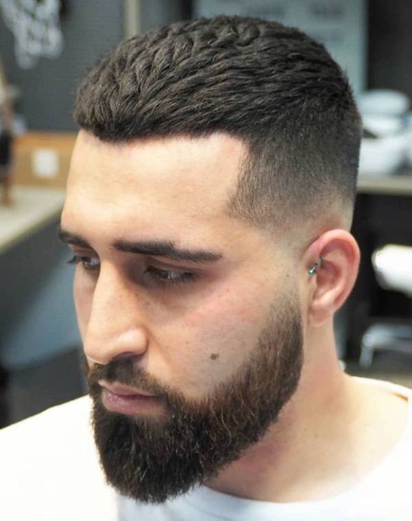 short hair with beard styles for men