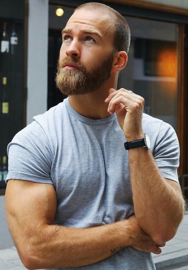 short hair with beard styles for men