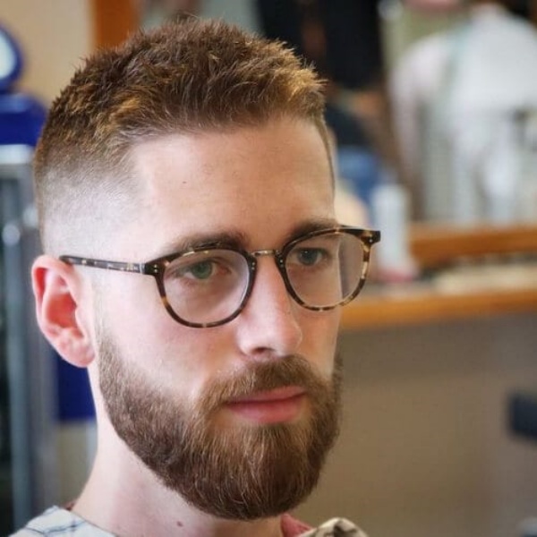 short hair with beard styles for men