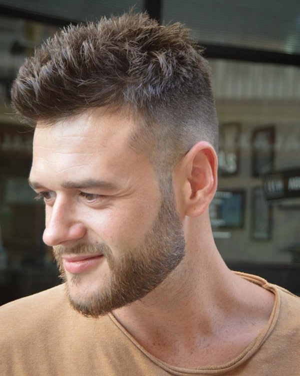 short hair with beard styles for men