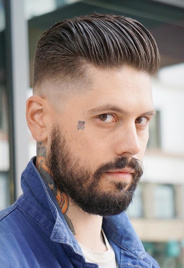 short hair with beard styles for men