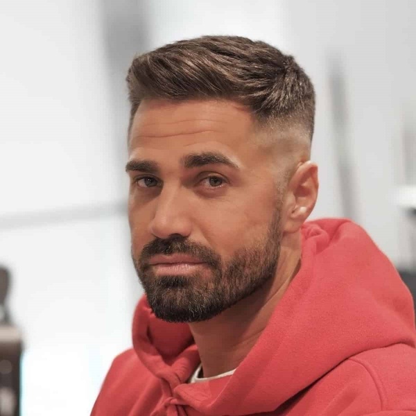 short hair with beard styles for men