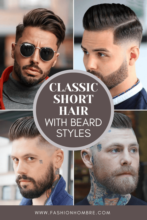 90 Classic Short Hair With Beard Styles For Men