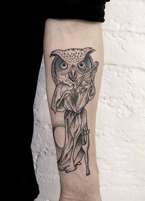 Owl Forearm Tattoos For Guys