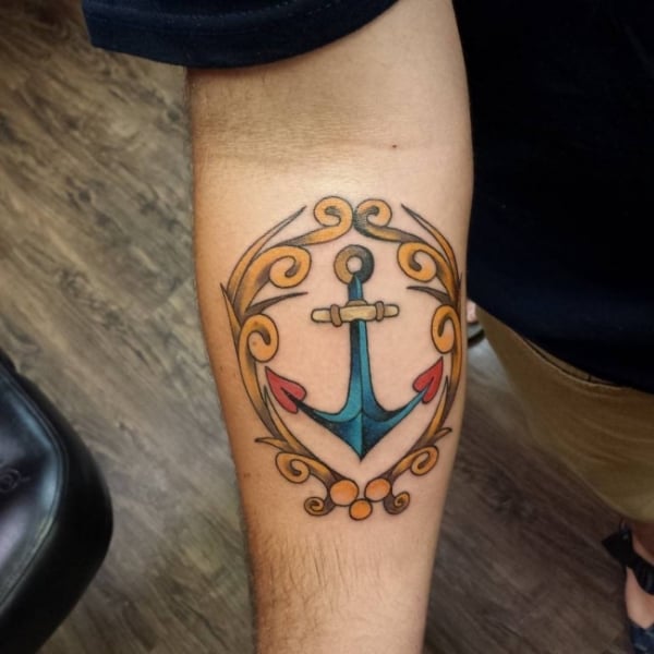 Anchor Forearm Tattoos For Guys