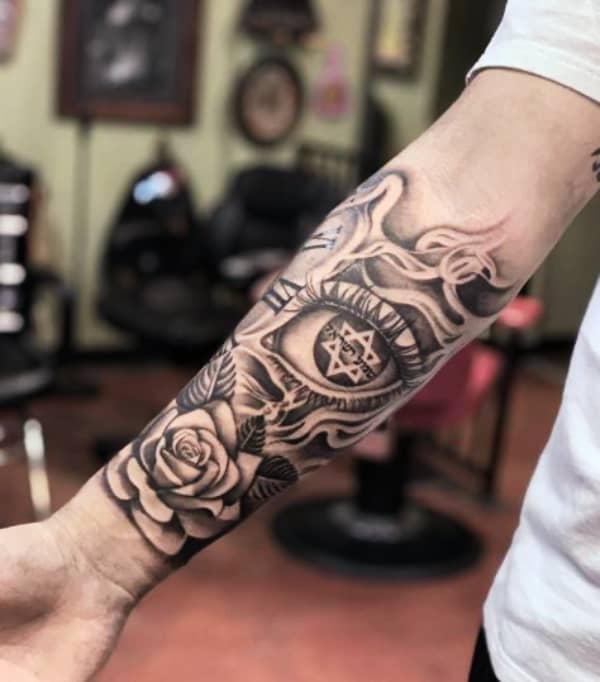 Star Forearm Tattoos For Guys