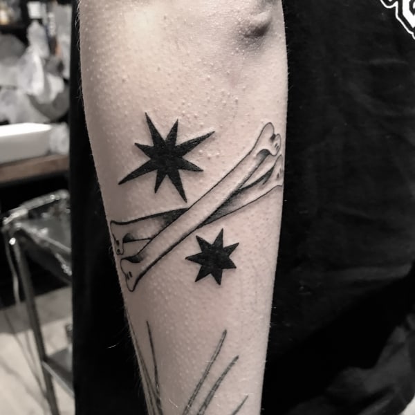 Star Forearm Tattoos For Guys