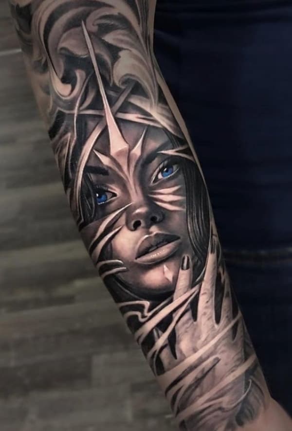 Women Face Forearm Tattoos For Guys