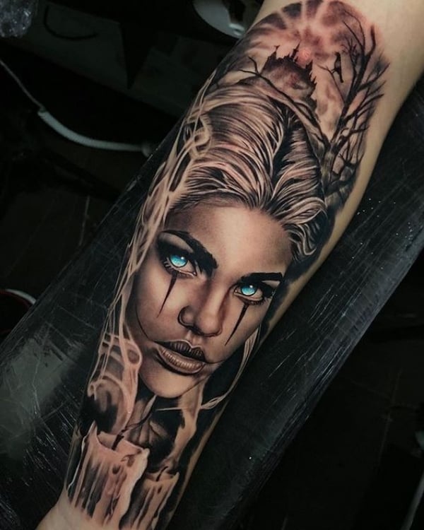 Women Face Forearm Tattoos For Guys