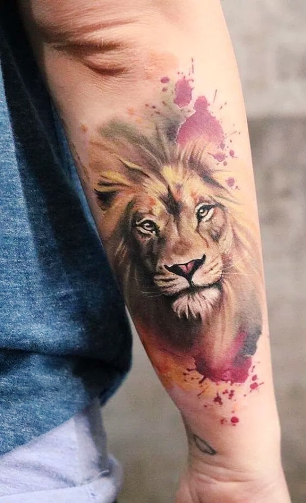 Watercolor Forearm Tattoos For Guys