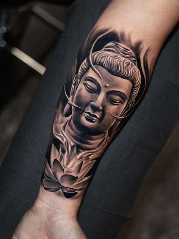 Buddha Forearm Tattoos For Guys