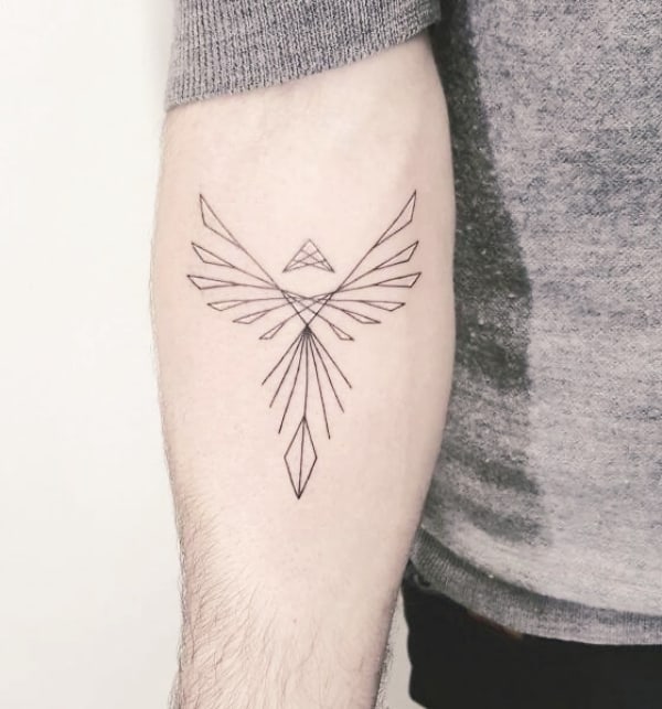 phoenix forearm tattoos for guys